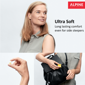 lady with alpine flyfit earplugs