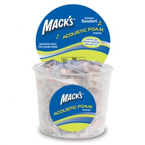 Macks Musicians Acoustic Soft Foam Earplugs - 100 Pair