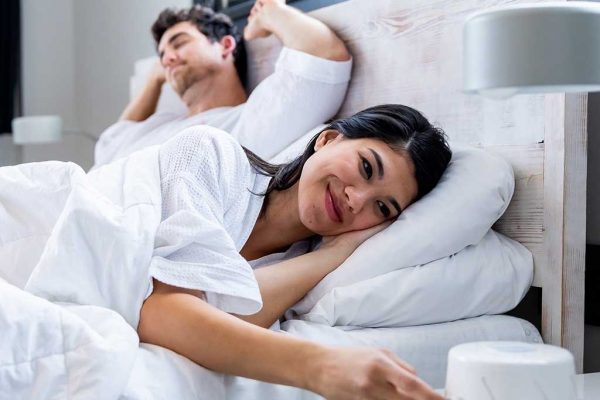Marpac Dohm White Noise Machine on Bedside